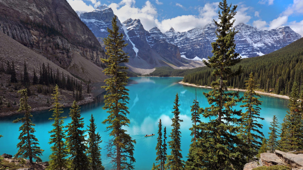Lake Moraine in Banff National Park